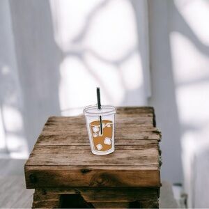 Ice Coffee in Cup Enamel Pin